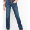 Ariat Women's R.E.A.L. Mid Rise Icon Stackable Straight Leg Jeans