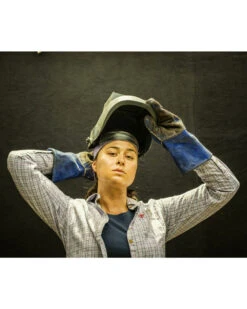 Ariat Women's FR Marion Plaid Print Long Sleeve Button Down Work Shirt -Cowgirl Drape Sales 2000222974 500 D1