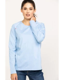 Ariat Women's FR Air Crew Long Sleeve Work Shirt -Cowgirl Drape Sales 2000269245 400 P1