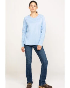 Ariat Women's FR Air Crew Long Sleeve Work Shirt -Cowgirl Drape Sales 2000269245 400 P6