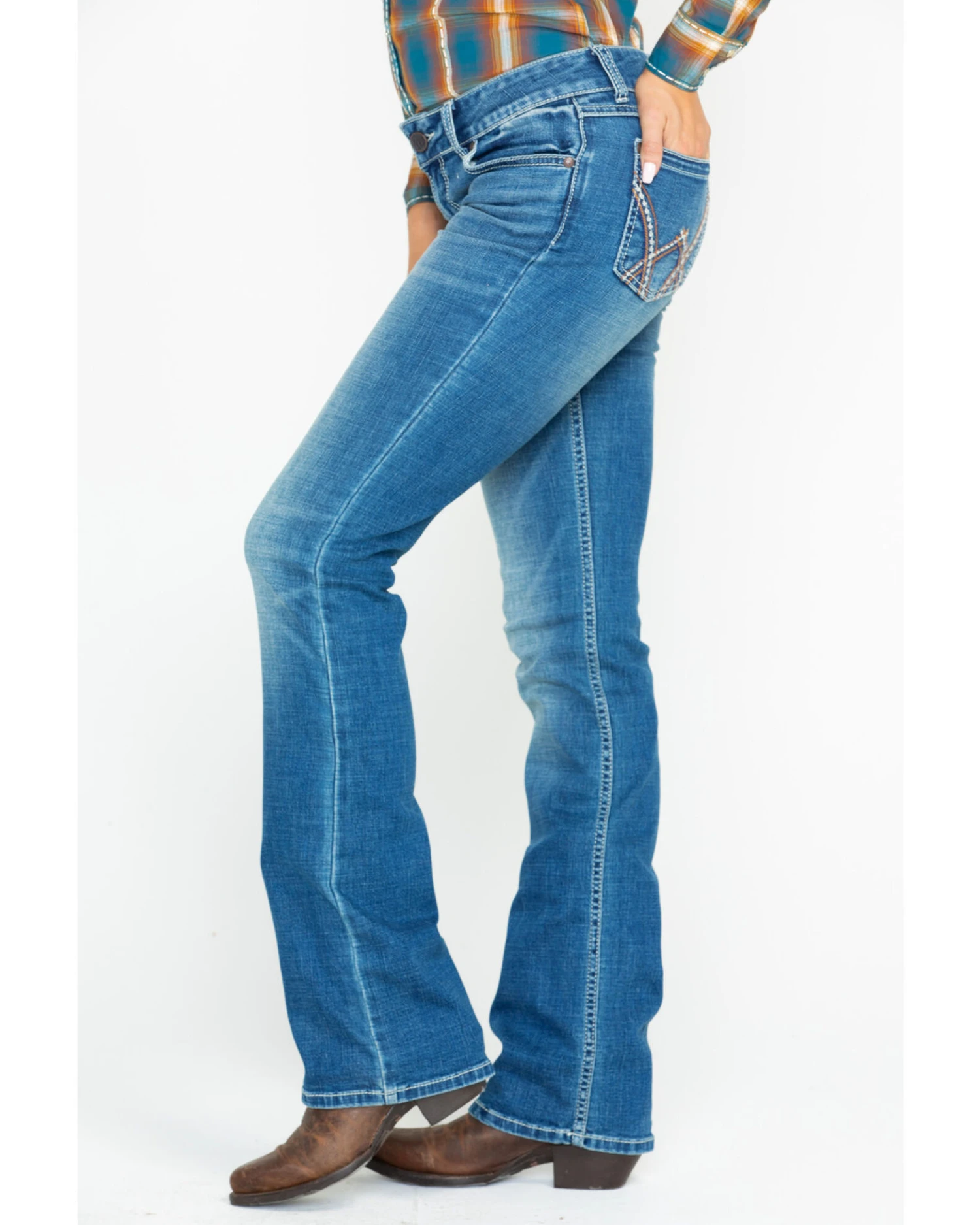 Wrangler Women's Retro Mae Deadwood Light Wash Mid Rise Bootcut Jeans 2 Wrangler Women's Retro Mae Deadwood Light Wash Mid Rise Bootcut Jeans - Image 2