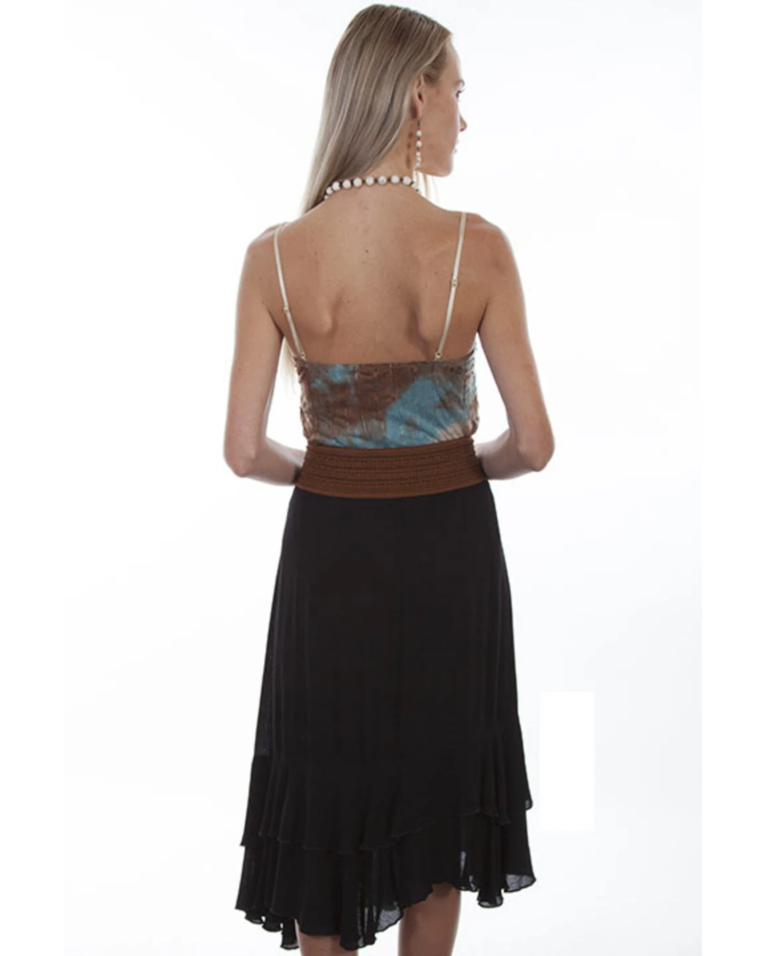 Honey Creek By Scully Women's Black Crochet Belt Skirt 1 Honey Creek By Scully Women's Black Crochet Belt Skirt