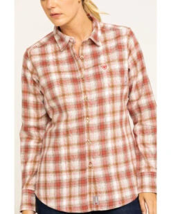 Ariat Women's FR Victoria Plaid Print Long Sleeve Work Shirt 9 Ariat Women's FR Victoria Plaid Print Long Sleeve Work Shirt -Cowgirl Drape Sales 2000283798 800 P4