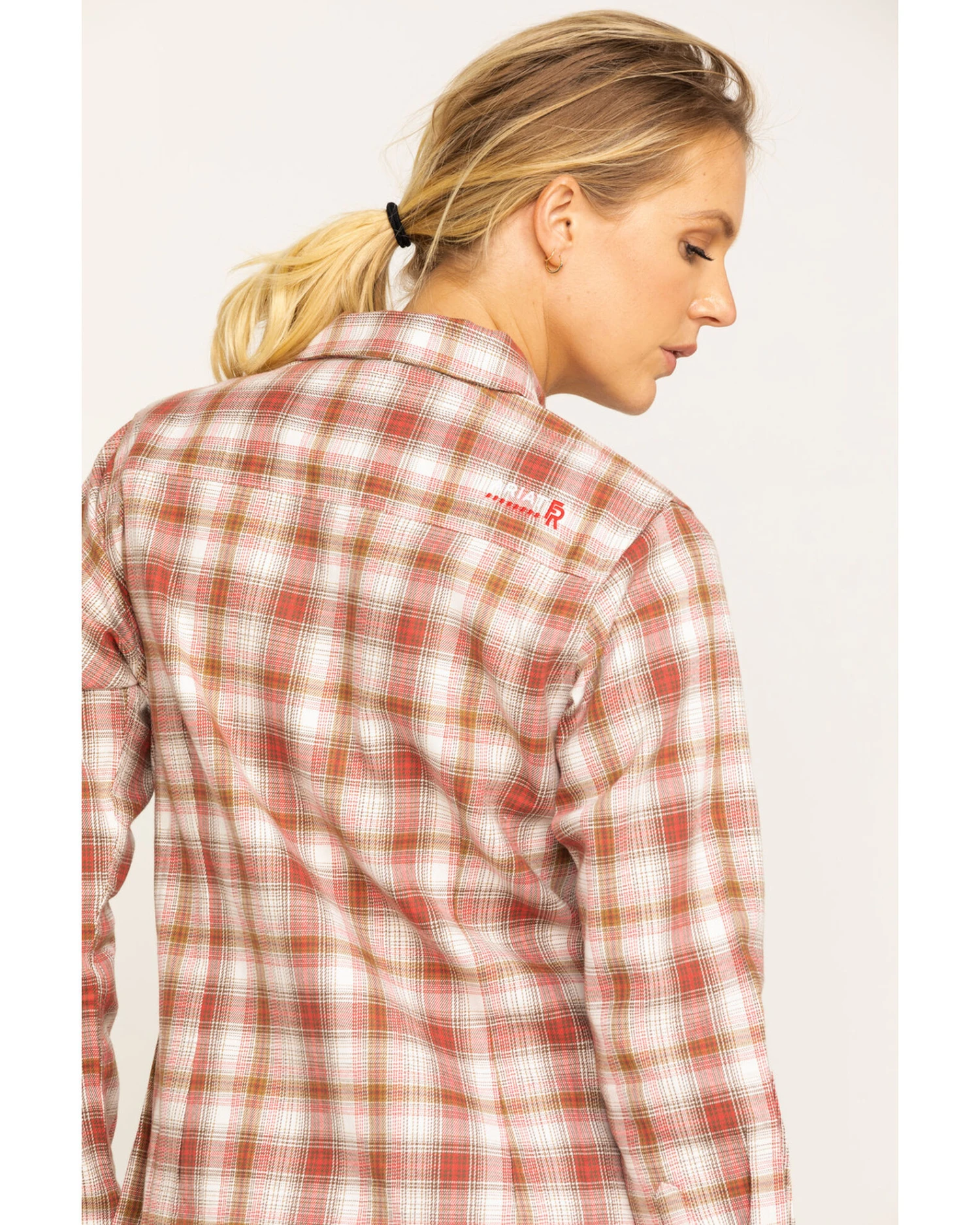 Ariat Women's FR Victoria Plaid Print Long Sleeve Work Shirt 6 Ariat Women's FR Victoria Plaid Print Long Sleeve Work Shirt - Image 6