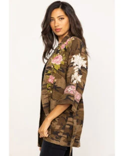 Johnny Was Women's Molly Camo Yuki Trapunto Linen Kimono 11 Johnny Was Women's Molly Camo Yuki Trapunto Linen Kimono -Cowgirl Drape Sales 2000285855 900 P3