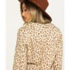 Stetson Women's Brown Leopard Print Button Down Top