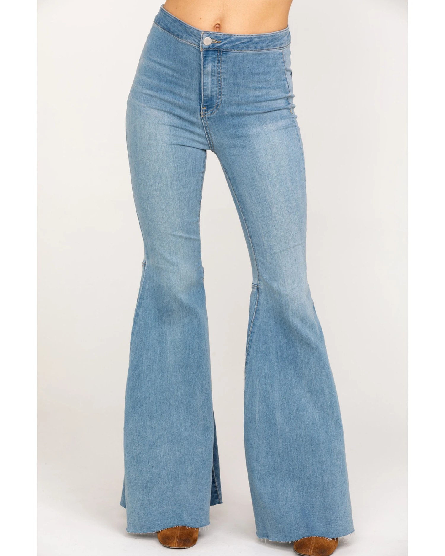 Free People Women's Light Wash High Rise Just Float On Flare Jeans 6 Free People Women's Light Wash High Rise Just Float On Flare Jeans - Image 6