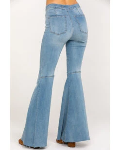 Free People Women's Light Wash High Rise Just Float On Flare Jeans 8 Free People Women's Light Wash High Rise Just Float On Flare Jeans -Cowgirl Drape Sales 2000287826 400 P2