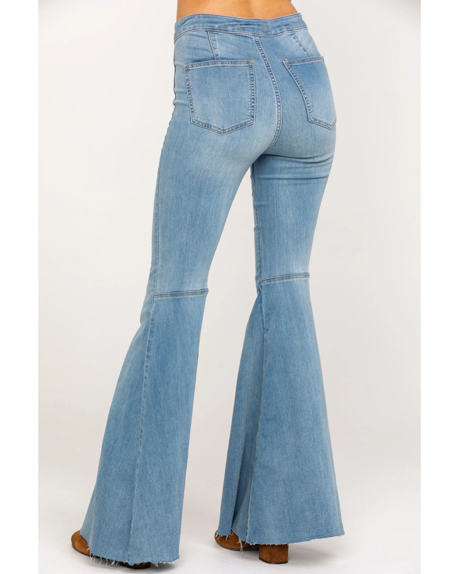 Free People Women's Light Wash High Rise Just Float On Flare Jeans 3 Free People Women's Light Wash High Rise Just Float On Flare Jeans - Image 3