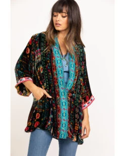 Johnny Was Women's Abril Velvet Reversible Kimono -Cowgirl Drape Sales 2000287968 900 P1