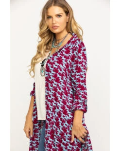 Roper Women's Stampede Print Kimono -Cowgirl Drape Sales 2000290562 900 P3