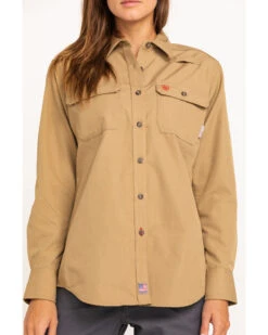 Ariat Women's FR Featherlight Long Sleeve Work Shirt -Cowgirl Drape Sales 2000294406 250 P4