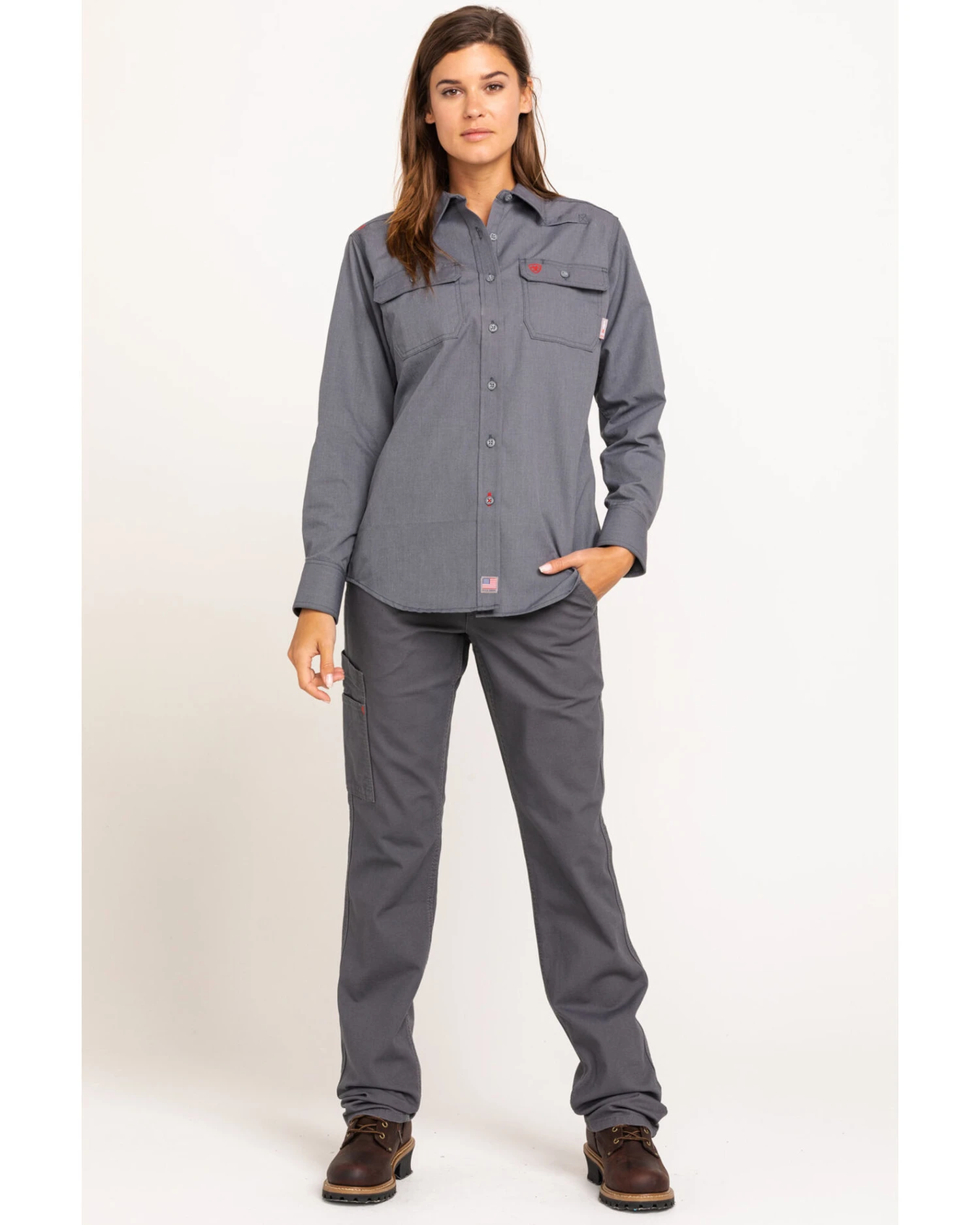 Ariat Women's FR Featherlight Long Sleeve Work Shirt 4 Ariat Women's FR Featherlight Long Sleeve Work Shirt - Image 4