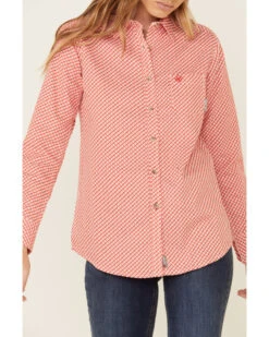 Ariat Women's FR Sofia Geo Print Long Sleeve Button Down Work Shirt 8 Ariat Women's FR Sofia Geo Print Long Sleeve Button Down Work Shirt -Cowgirl Drape Sales 2000294417 600 P3