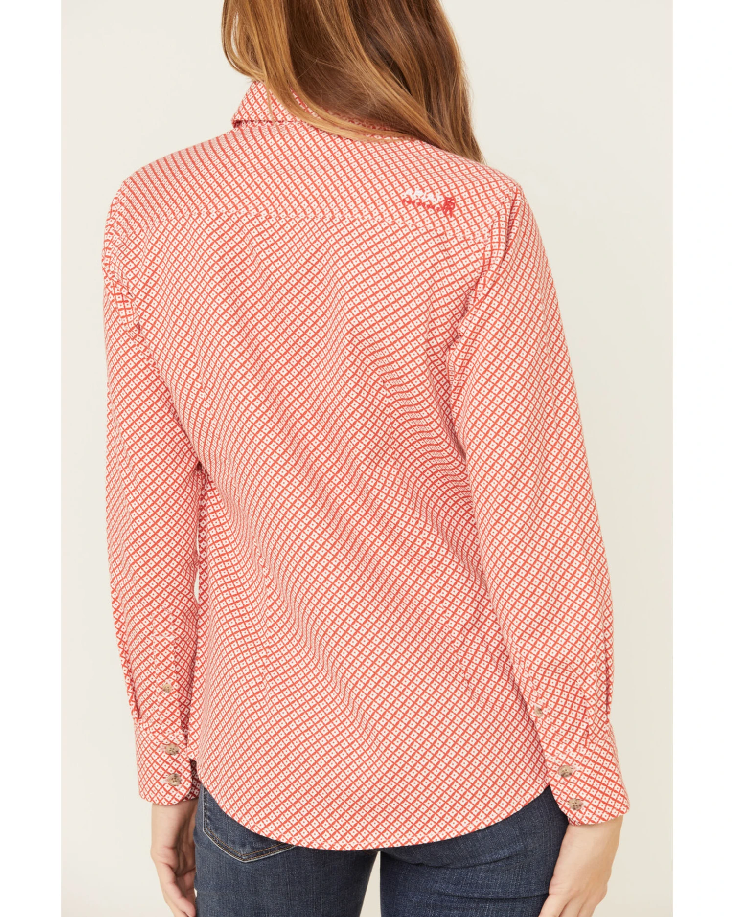 Ariat Women's FR Sofia Geo Print Long Sleeve Button Down Work Shirt 5 Ariat Women's FR Sofia Geo Print Long Sleeve Button Down Work Shirt - Image 5