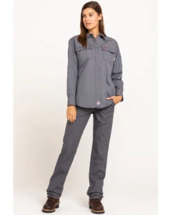 Ariat Women's FR Duralight Stretch Canvas Straight Leg Pants -Cowgirl Drape Sales 2000294420 020 P6