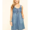 Stetson Women's Denim Ruffle Tank Dress