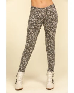 Rock & Roll Denim Women's Leopard Print Skinny Jeans -Cowgirl Drape Sales 2000296893 400 P2
