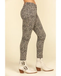 Rock & Roll Denim Women's Leopard Print Skinny Jeans -Cowgirl Drape Sales 2000296893 400 P3