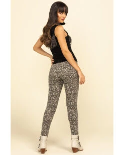 Rock & Roll Denim Women's Leopard Print Skinny Jeans -Cowgirl Drape Sales 2000296893 400 P5