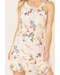 Miss Me Women's Ivory Floral Cutout Halter Dress -Cowgirl Drape Sales 2000309331 103 P3