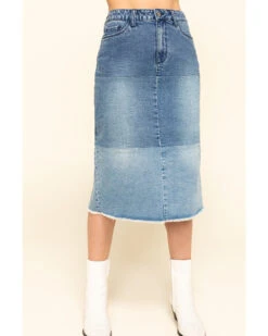 Billy T Women's Colorblock Denim Skirt -Cowgirl Drape Sales 2000315012 400 P1