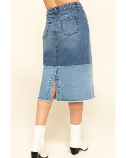 Billy T Women's Colorblock Denim Skirt -Cowgirl Drape Sales 2000315012 400 P2