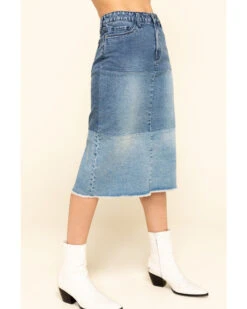 Billy T Women's Colorblock Denim Skirt -Cowgirl Drape Sales 2000315012 400 P3