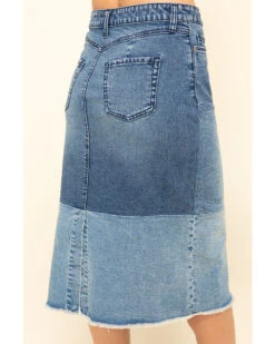 Billy T Women's Colorblock Denim Skirt -Cowgirl Drape Sales 2000315012 400 P4