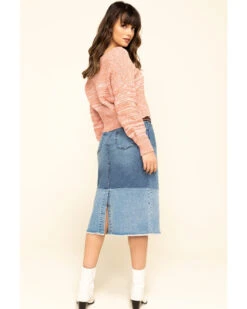 Billy T Women's Colorblock Denim Skirt -Cowgirl Drape Sales 2000315012 400 P5