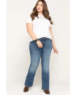 Wrangler Retro Women's Mae Mid Rise Jeans - Plus 8 Wrangler Retro Women's Mae Mid Rise Jeans - Plus -Cowgirl Drape Sales 2000315242 400 P6
