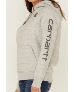 Carhartt Women's Clarksburg Sleeve Logo Hooded Sweatshirt 6 Carhartt Women's Clarksburg Sleeve Logo Hooded Sweatshirt -Cowgirl Drape Sales 2000322796 070 P2
