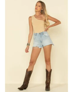 Rolla's Women's Distressed Light Wash Duster Shorts 11 Rolla's Women's Distressed Light Wash Duster Shorts -Cowgirl Drape Sales 2000323217 400 P3