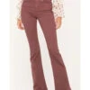 Miss Me Women's X-Shaped Flap Pocket High Rise Flare Jeans