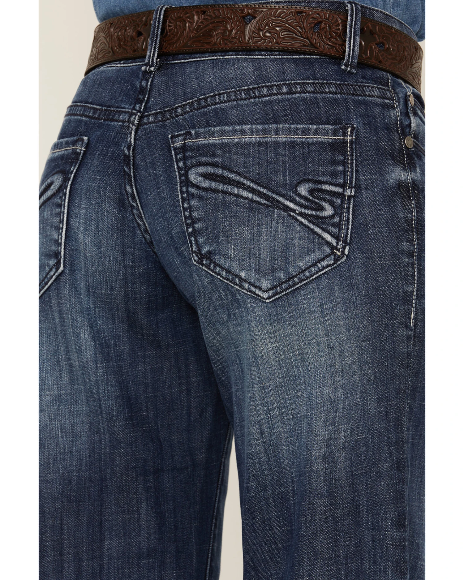 Stetson Women's 214 Medium Wash Trouser Fit Jeans 4 Stetson Women's 214 Medium Wash Trouser Fit Jeans - Image 4