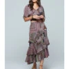 Band Of The Free Women's Patchwork Ruffle Skirt
