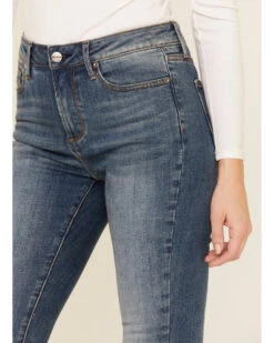 Driftwood Women’s Medium Wash Suede Patchwork Flare Jeans -Cowgirl Drape Sales 2000328193 400 P5