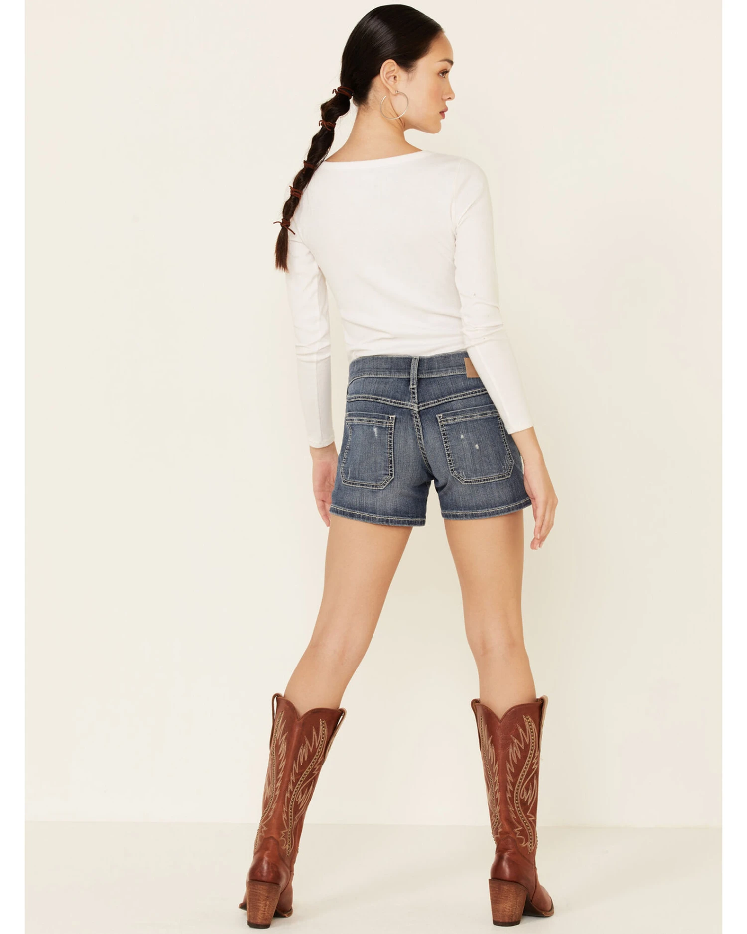 Ariat Women's Mid Rise Boyfriend Shorts 5 Ariat Women's Mid Rise Boyfriend Shorts - Image 5