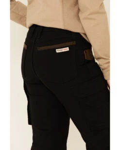 Wrangler Women's Black Ranger Straight Leg Work Pants -Cowgirl Drape Sales 2000331653 001 P3