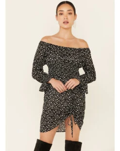 Rock & Roll Denim Women's Off The Shoulder Smocked Dress -Cowgirl Drape Sales 2000333098 900 P1