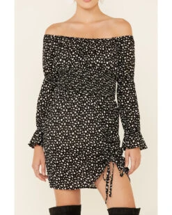 Rock & Roll Denim Women's Off The Shoulder Smocked Dress -Cowgirl Drape Sales 2000333098 900 P3