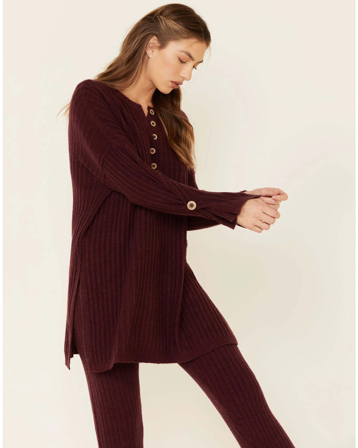 Free People Women's Around The Clock Henley Top 2 Free People Women's Around The Clock Henley Top - Image 2