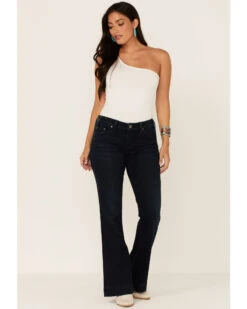 Rock & Roll Denim Women's Dark Mid Rise Trousers