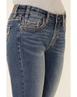 Rock & Roll Denim Women's Medium Wash Bootcut Riding Jeans 5 Rock & Roll Denim Women's Medium Wash Bootcut Riding Jeans -Cowgirl Drape Sales 2000338591 400 P4