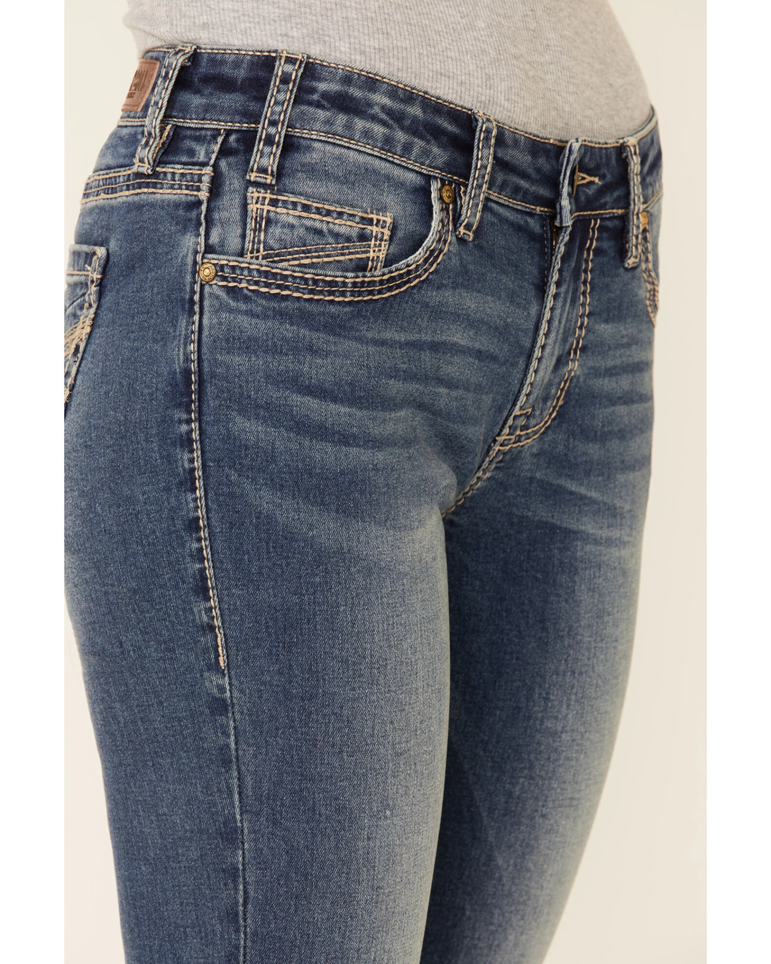 Rock & Roll Denim Women's Medium Wash Bootcut Riding Jeans 2 Rock & Roll Denim Women's Medium Wash Bootcut Riding Jeans - Image 2