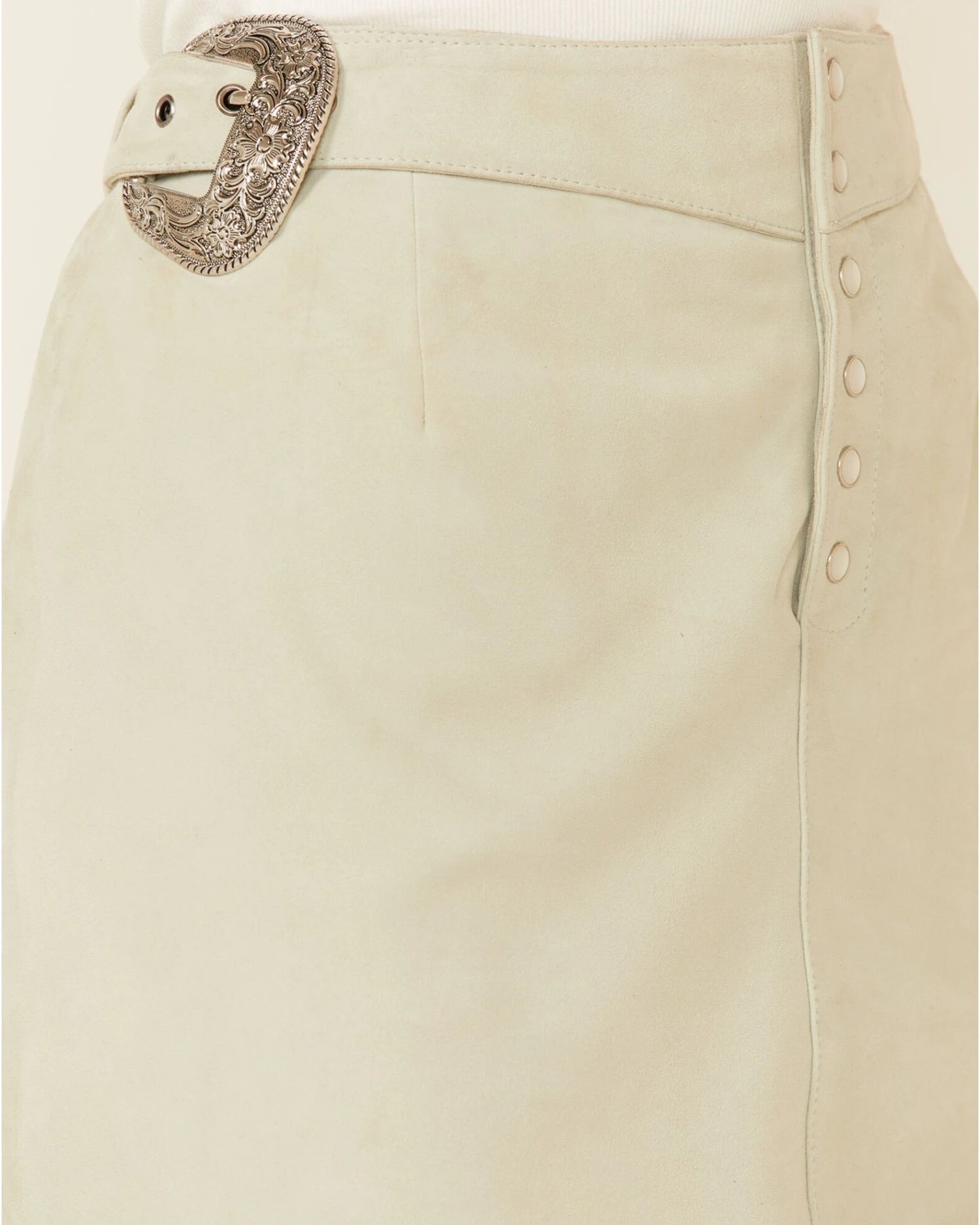 Double D Ranch Women's Dee Belted Fringe Leather Skirt 2 Double D Ranch Women's Dee Belted Fringe Leather Skirt - Image 2