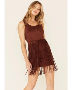Idyllwind Women's Lady Luck Faux Suede Fringe Dress