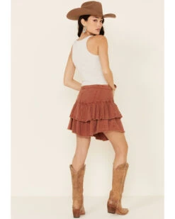Free People Women's Ruffles In The Sand Skirt -Cowgirl Drape Sales 2000342822 220 P4