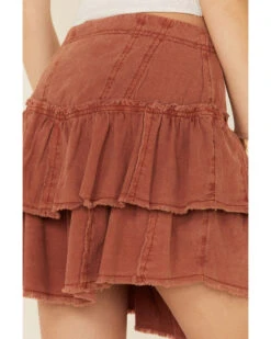 Free People Women's Ruffles In The Sand Skirt -Cowgirl Drape Sales 2000342822 220 P5