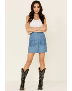 Understated Leather Women's Turquoise Fringe Peace Skirt 9 Understated Leather Women's Turquoise Fringe Peace Skirt -Cowgirl Drape Sales 2000344480 440 P1